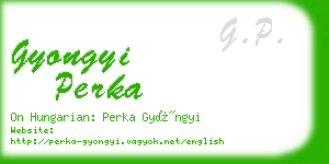 gyongyi perka business card